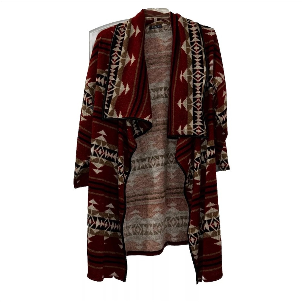 Gibiu Aztec Printed Sweater Cardigan Women’s Large